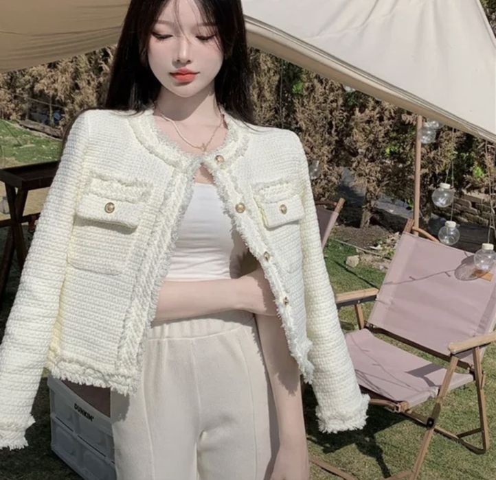 Пиджак из хлопкового твида