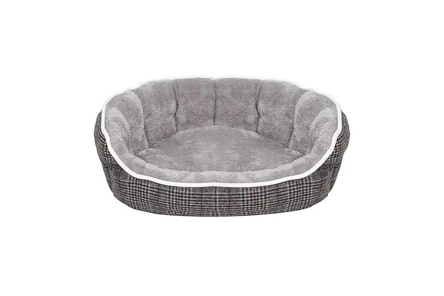 Легло за домашни любимци за кучета и котки, 75х65х20см, светло сиво
