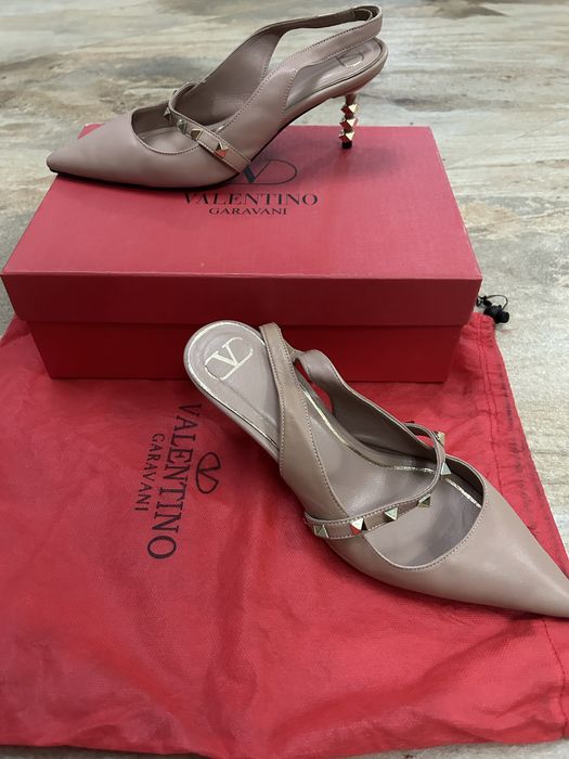 Pantofi stileto premium full box , piele naturala , nude