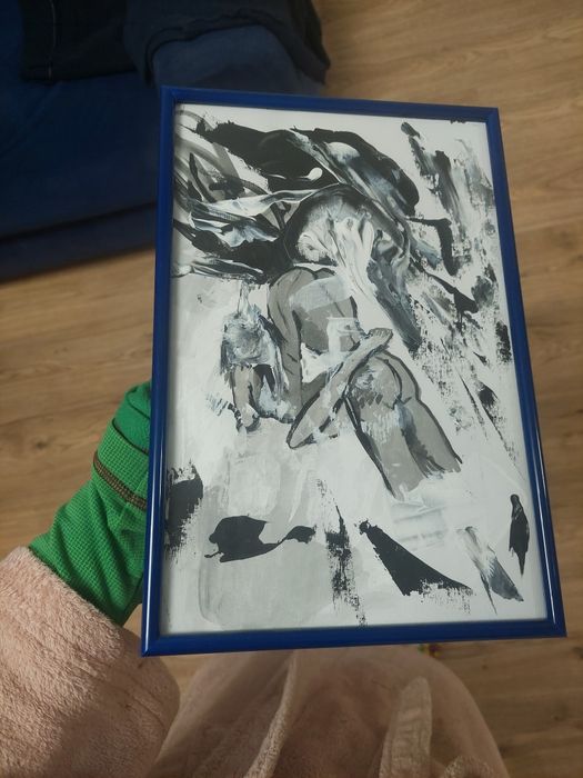 Pictura vopsea acrilica model abstract sexy