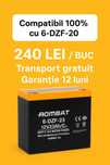 Set 4 baterii Gel Chilwee 6-DZF-23 pentru scuter electric ( 48V 23Ah)