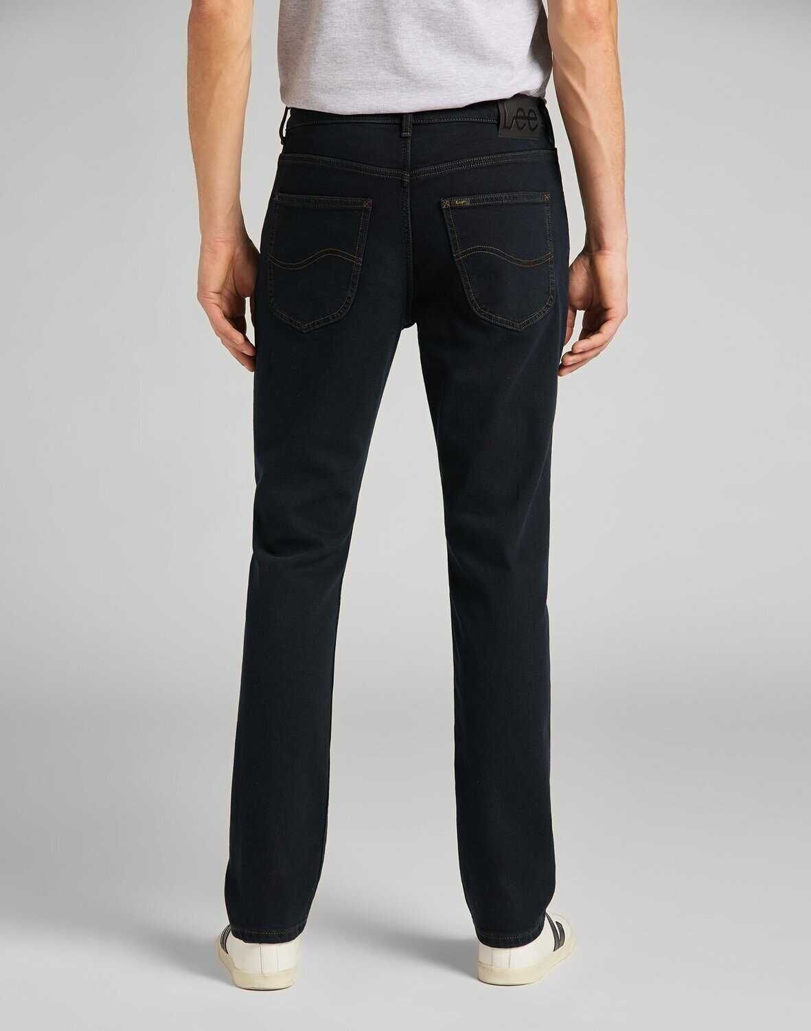 Blugi Lee Men's Brooklyn straight jeans, Blue black 46W/32 marime mare