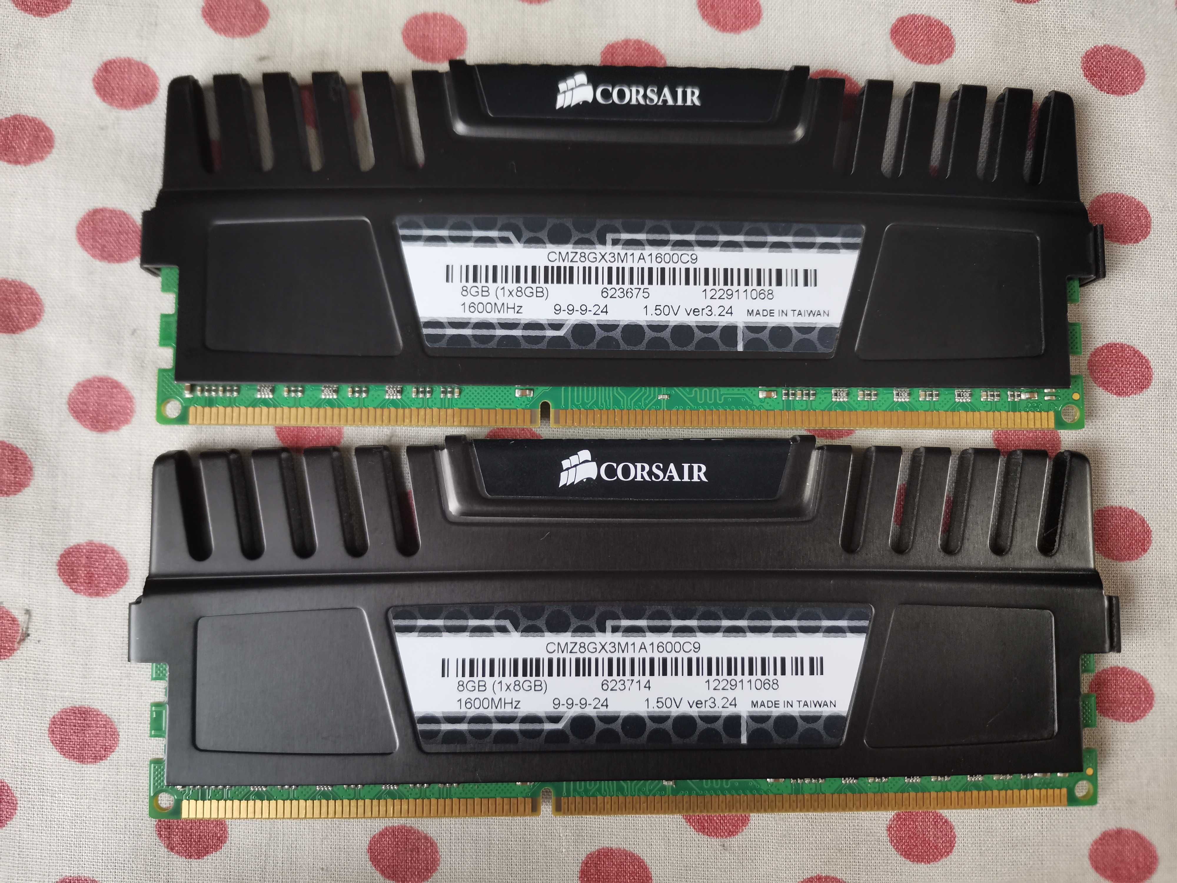 Kit Memorie Ram Corsair Vengeance 16 GB (2X8) 1600 Mhz DDR3 Desktop.