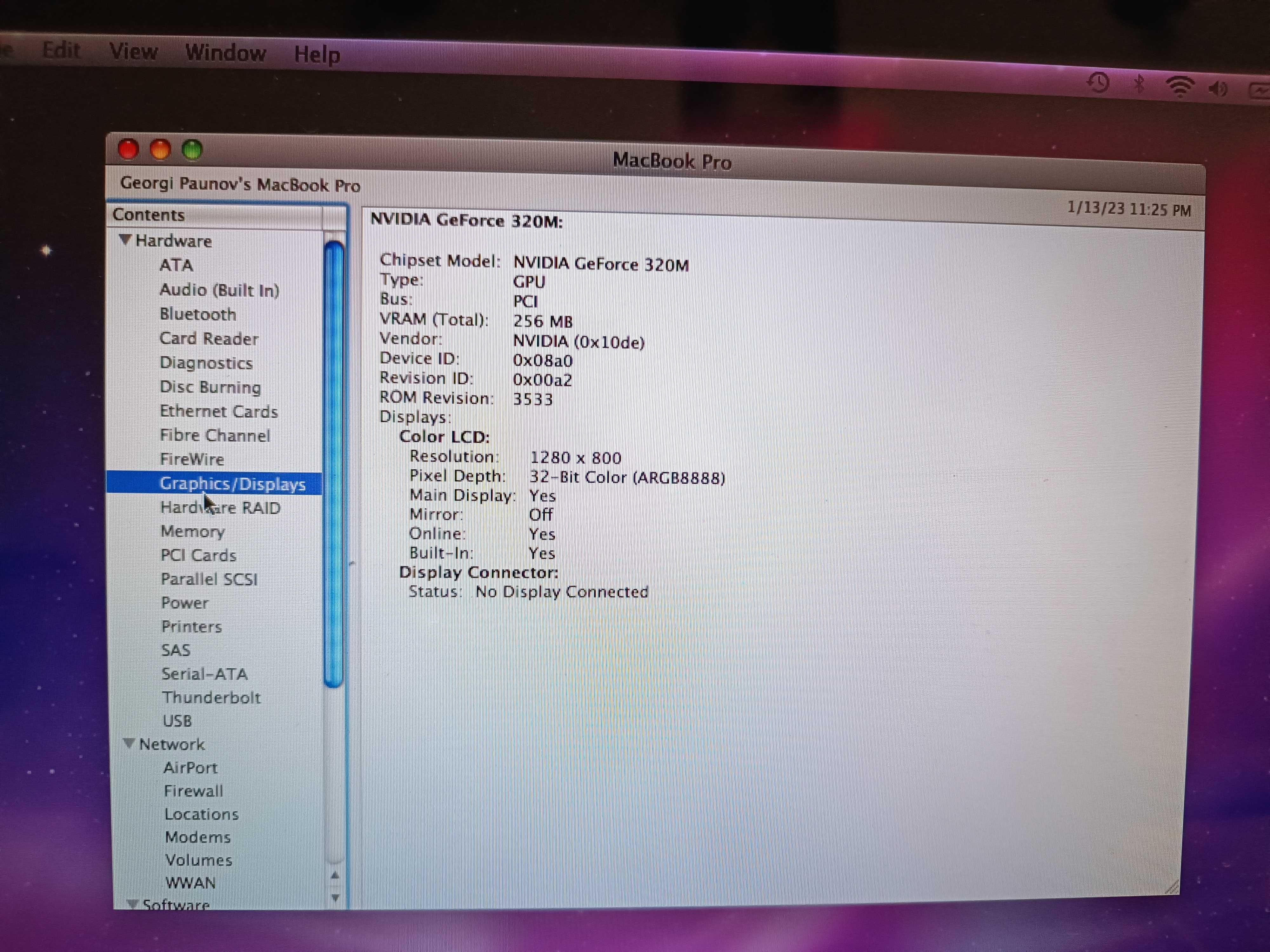 Macbook Pro 7.1 (A1278)