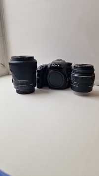 Фотоаппарат Sony + sigma 35mm f 1/4 + sony 18-55mm