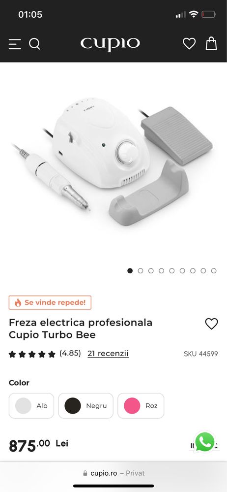 Vand freza cupio turbo BEE