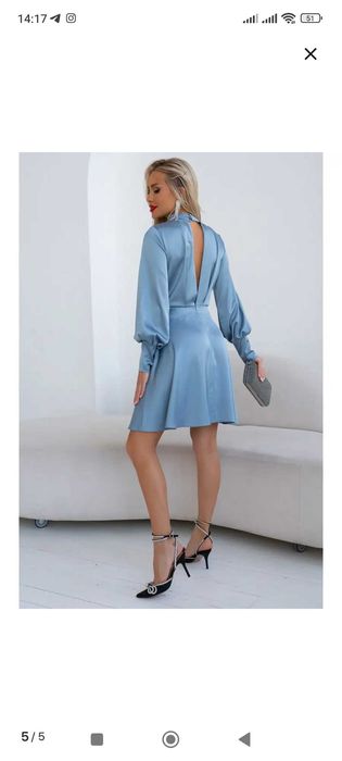 Платье вечернее атласное бу 1 раз