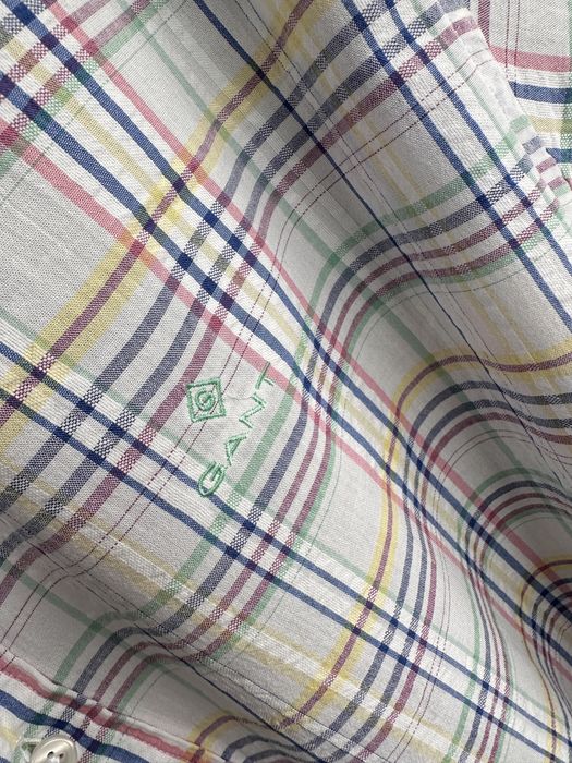 Camasa Gant cu Maneca Scurta Carouri Barbati | Marime XL