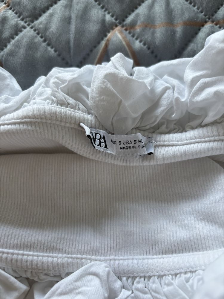 Дамско боди с паднали ръкави ZARA