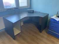 Ъглово голямо сиво бюро