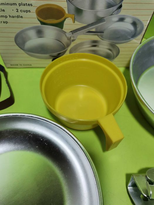 Set de gătit din aluminiu pentru camping, pescuit, vânătoare, drumeții