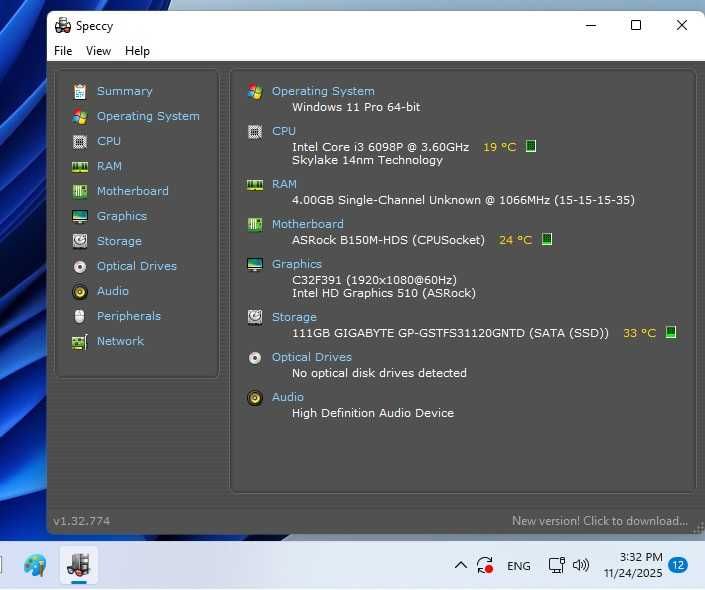 Kit performant, MB LGA 1151 ASRock B150M0HDS/i3 6098p 3,6GHz/4Gb ddr4
