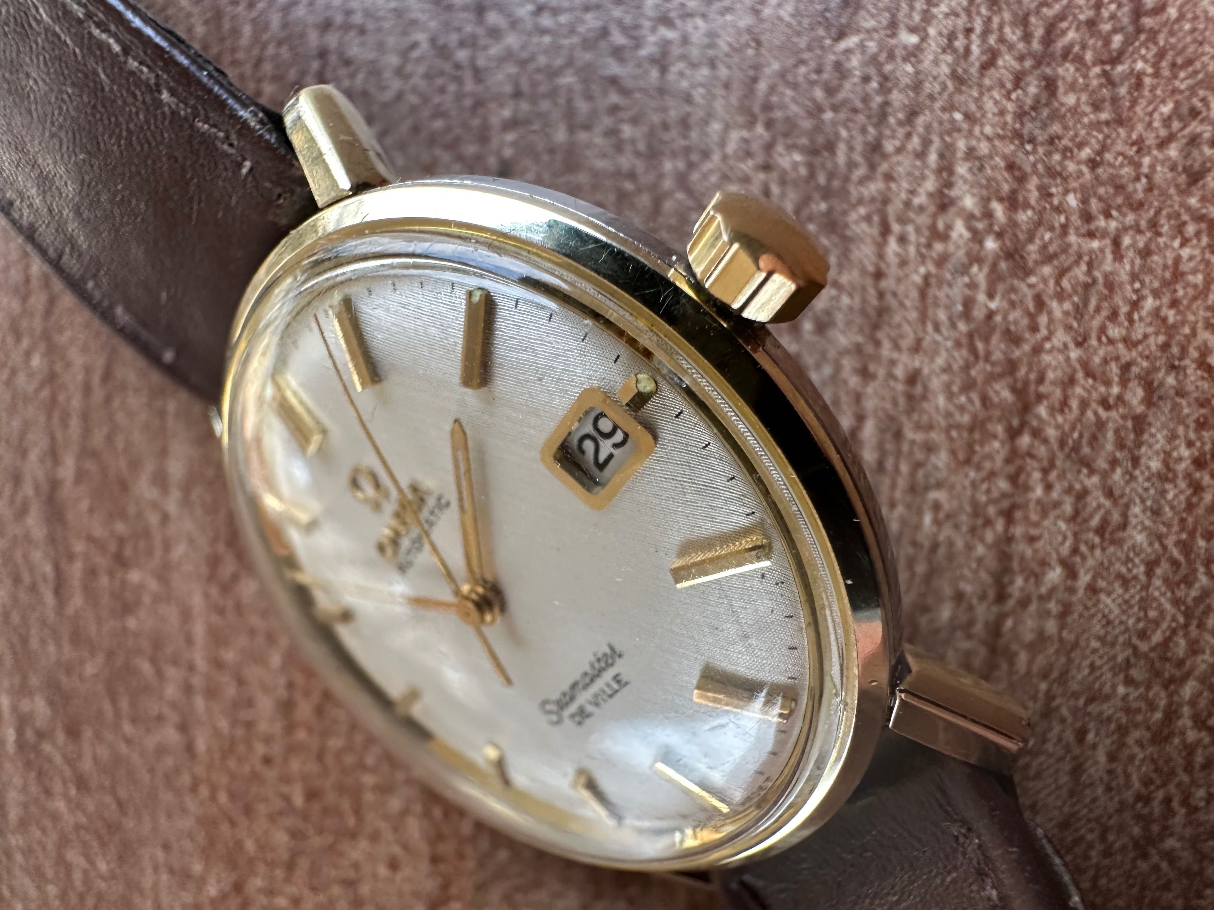 Омега Omega seamaster devile мъжки часовник от 60те. Злато стомана.