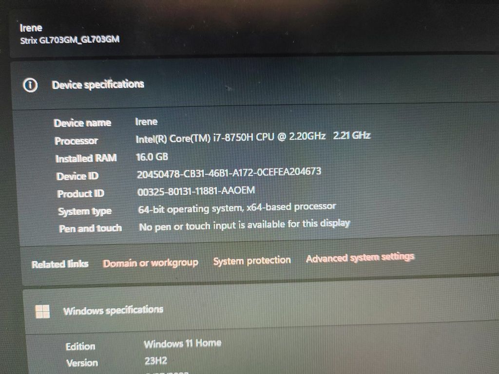 Laptop Gaming 17" Asus ROG