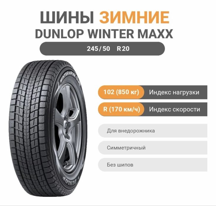 Зимние шины Dunlop WINTER MAXX SJ8 (липучки)