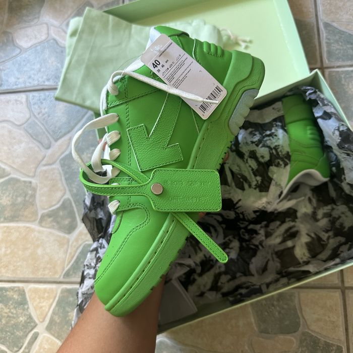 Pantofi Sport Off-White Out Of Office Verde-Alb