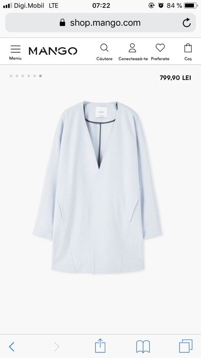 Palton/Pardesiu  MANGO.Transportul este gratuit.
