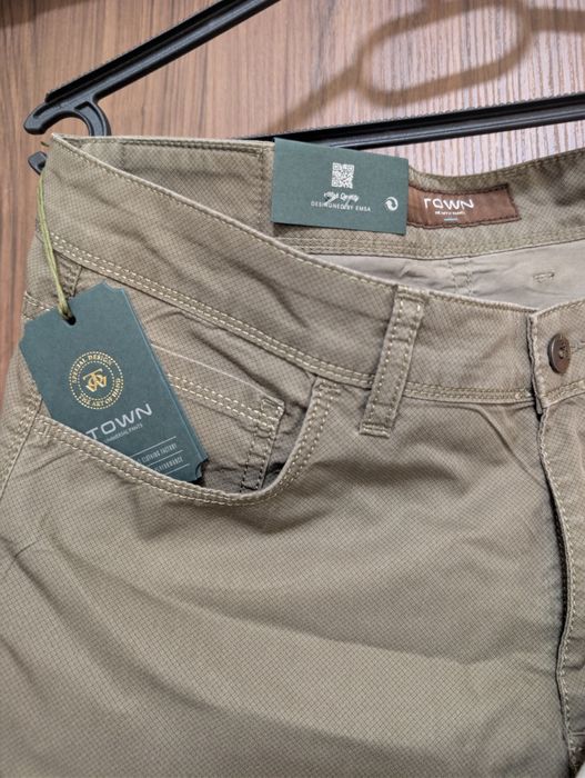 Мъжки панталон в сивозелен цвят