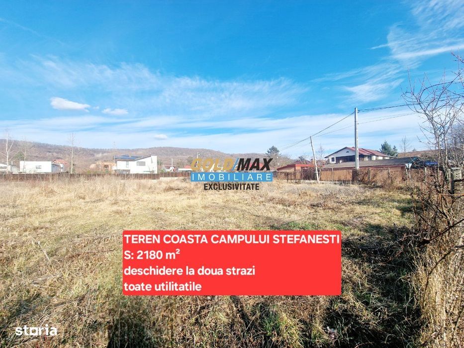 Teren Stefanesti stradal Coasta Campului | Deschidere 2 strazi |