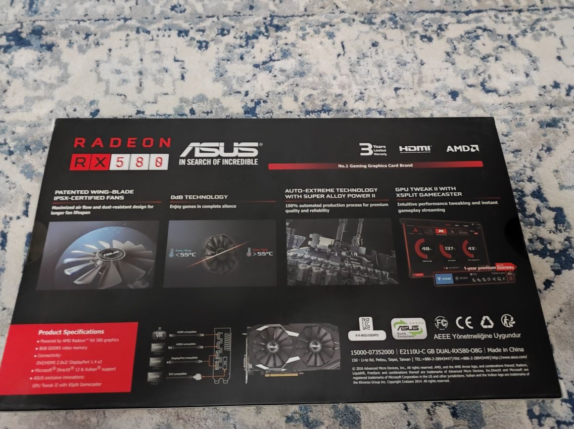 Radeon RX 580, 8GB GDDR5 256-bit