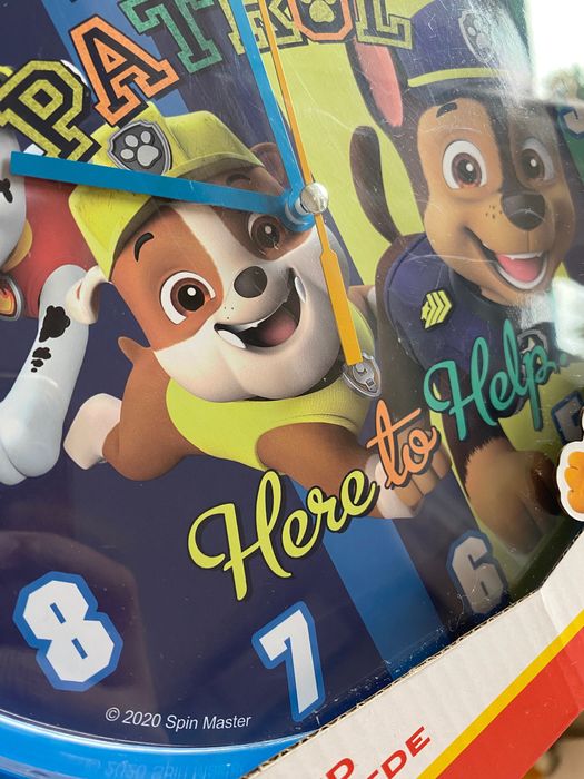 Комплект Пес Петрул - стенен часовник и настолна лампа, Paw Patrol