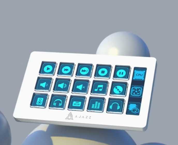 AJAZZ Akp153E LCD контролер с 15 клавиша за стрийминг