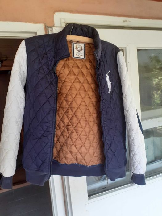 Jachetă matlasată bărbaţi cu cotiere