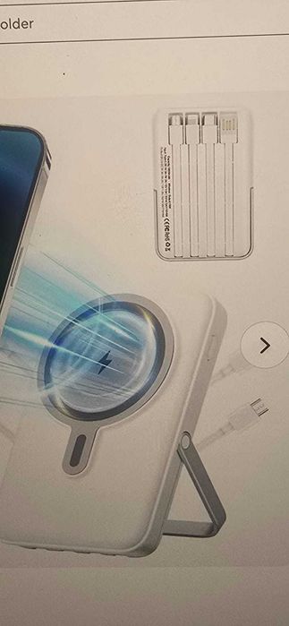 baterie externa 20000 mAh cu incarcare wireless si diferite mufe usb