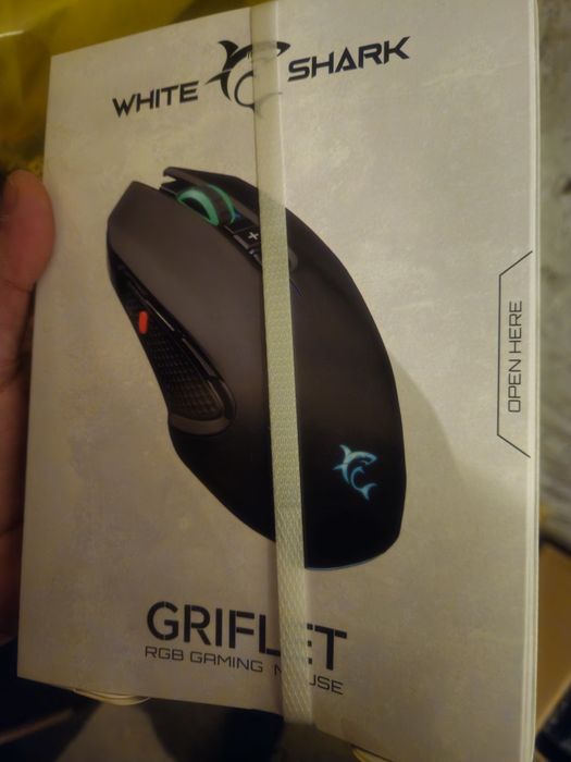 Mouse gamingNOU Sigilat White Shark GM-5011 GRIFLET negru RGB / 6400 d
