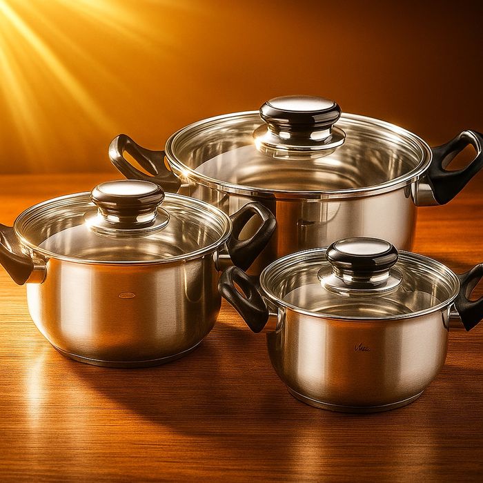 Модел / Код: MC1855;
Комплект: 6 части (3 съда + 3 капака);
Размери и