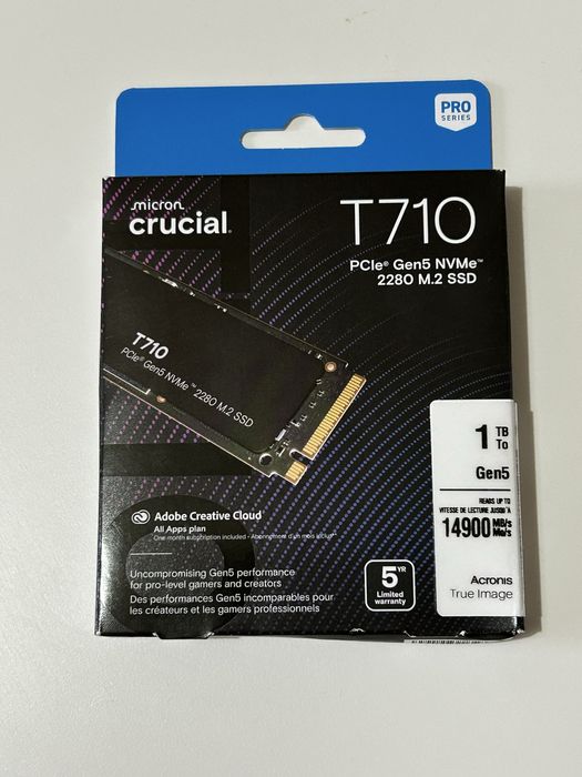 SSD Crucial T710, 1TB, PCIe agaen 5.0 x4, M.2 2280