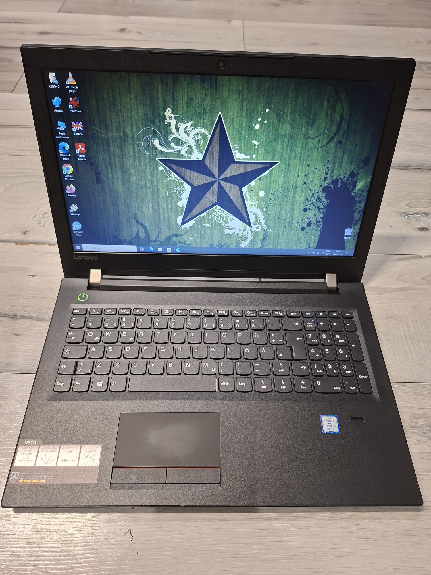 Lenovo V510-15ikb-i5-7200u/8гб/250гб ссд
