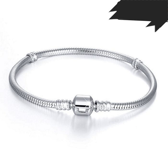 Сребърна гривна с два талисмана