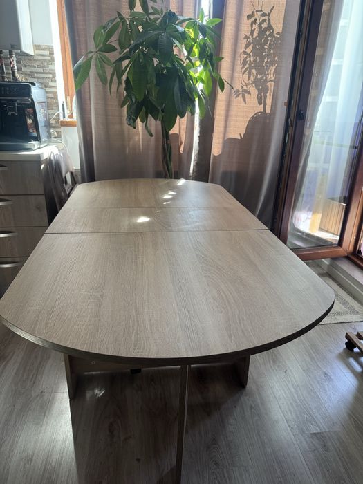 Masa stejar deschis 80*100  extinsa 163 cm