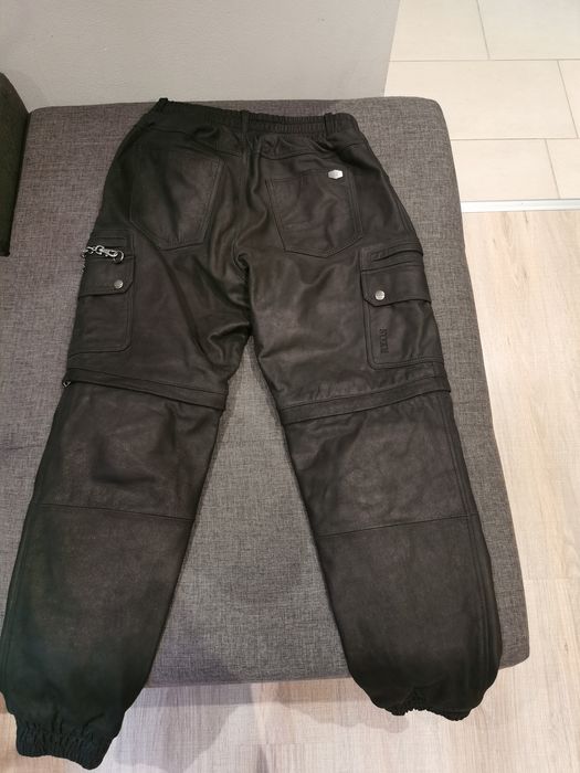 Pantaloni din piele Spirit Motors Crazy Conner, negri, mărime  XL