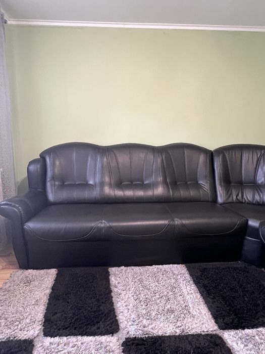 Coltar imitatie piele din 3 piese