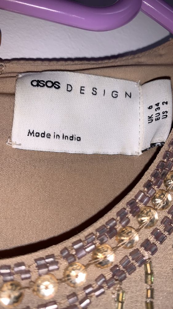 Rochie midi beige asos