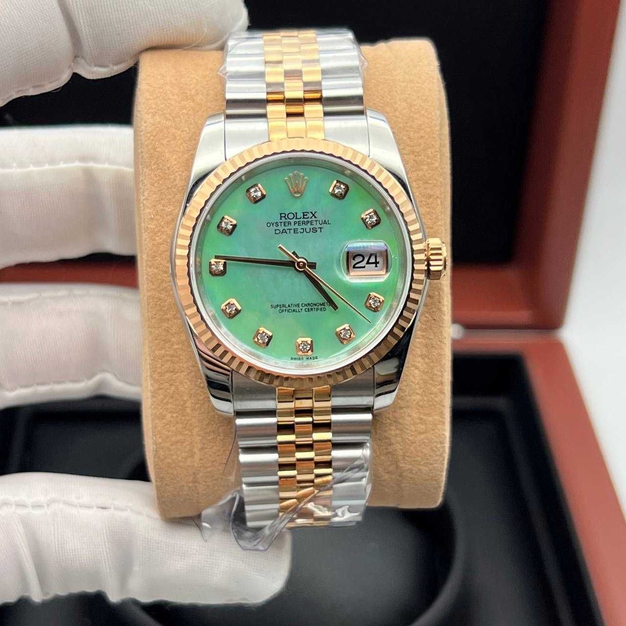 Rolex Datejust 36mm сребро - розово злато 2