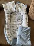 Бебешко гнездо Jukki Blue Safari Комплект от 5 части Comfort