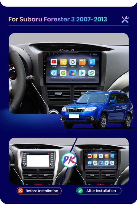 Subaru Impreza,Forester 2007 - 2012 Мултимедия Навигация Android
