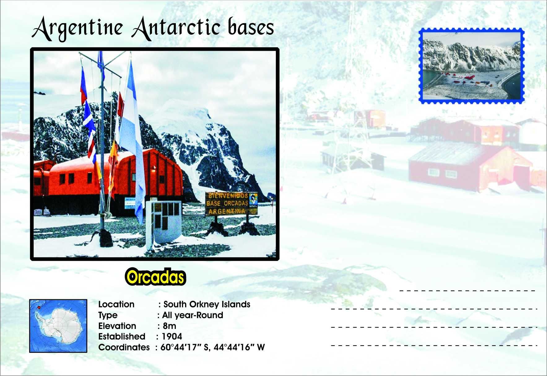 Set 8 plicuri baze antarctice Argentina