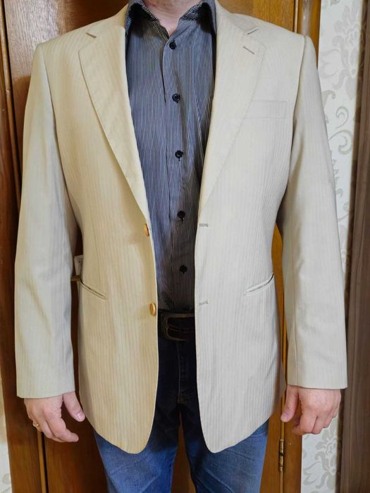 Пиджак мужской бежевый размер 50-52 (Почти НОВЫЙ)