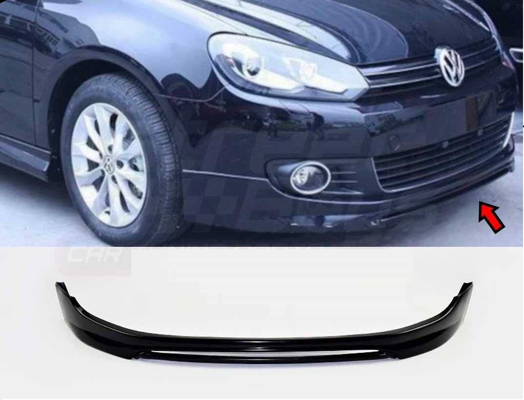 Лип Спойлер за предна броня VW Golf 6, черен гланц, голф 6 броня