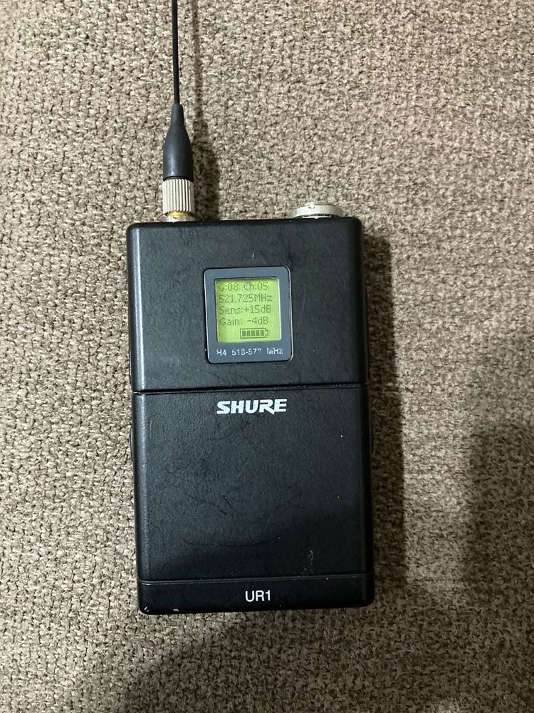 Transmitator Shure UR1 + microfon MX15 0B/O TQG