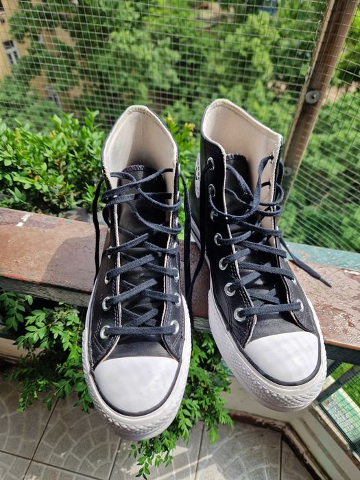 Teniși Piele Converse Chuck Taylor All Star Lift Clean Hi - Negru 38