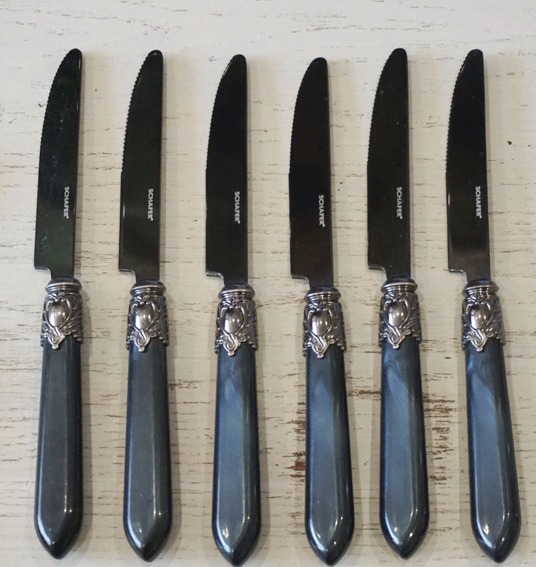 Schafer R черен комплект вилици лъжици и ножове