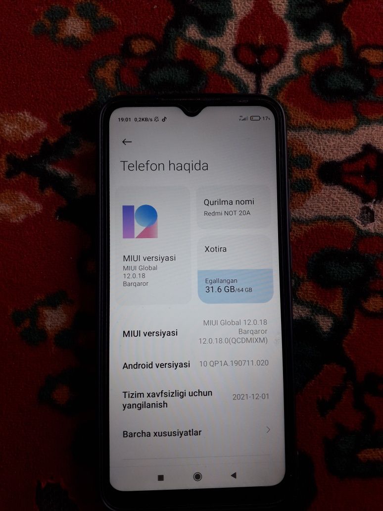 Xiomi Redmi 9A..