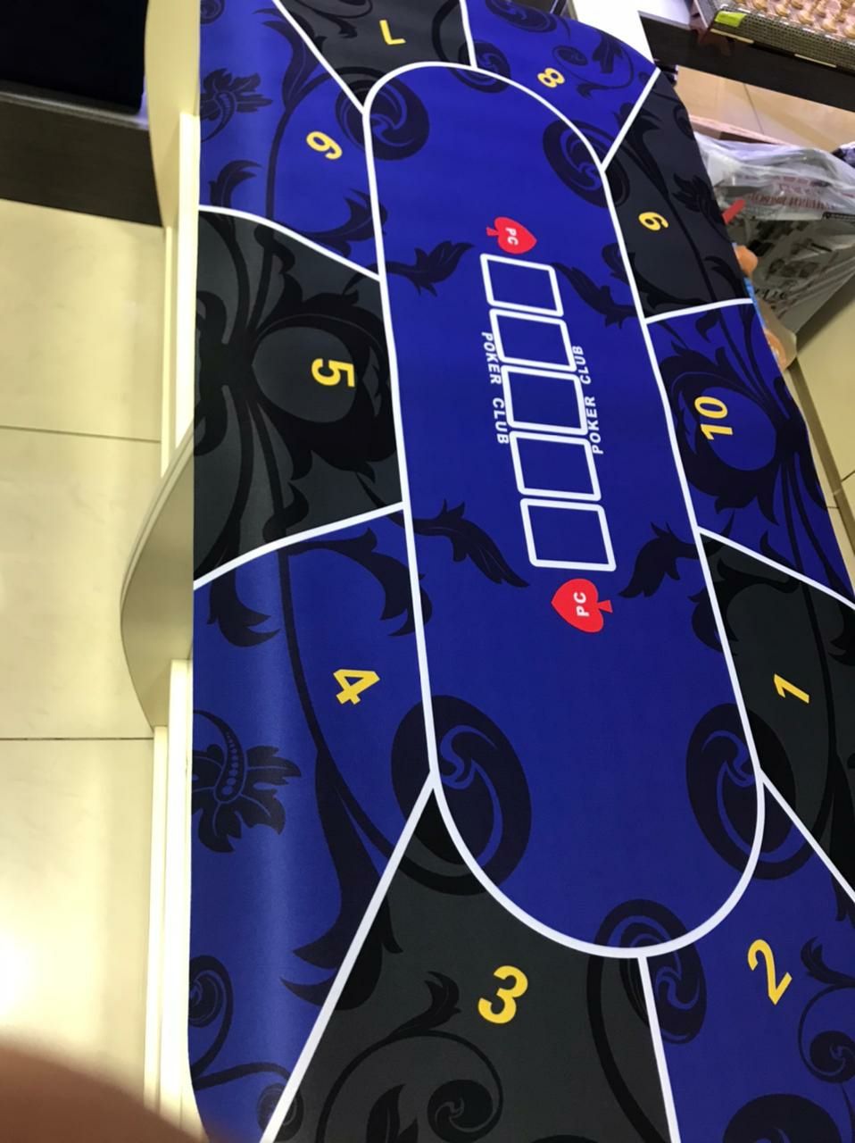 Сукно-коврик на резиновой основе для игры в  покер 1,8м * 0,9м