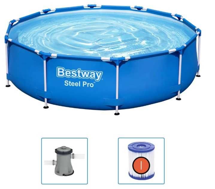 Piscina BestwaySTEEL PRO cadru metalic, 305 x 76 cm, TRANSPORT GRATUIT