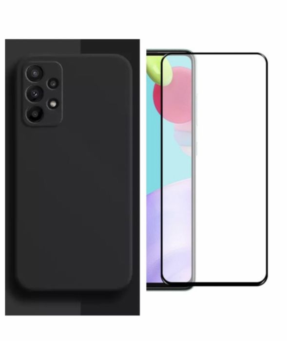 Samsung A24/A25/A33/A53/A54 Husa Alcantara Case + Folie Sticla Glass